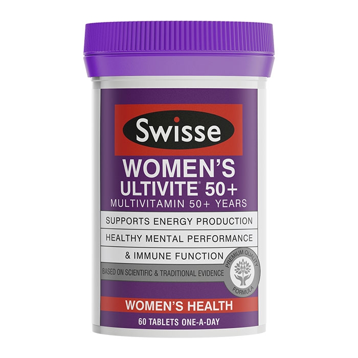 Tpbvsk Swisse Women's Ultivite 50+ bổ sung vitamin và khoáng chất, Chai 60 viên