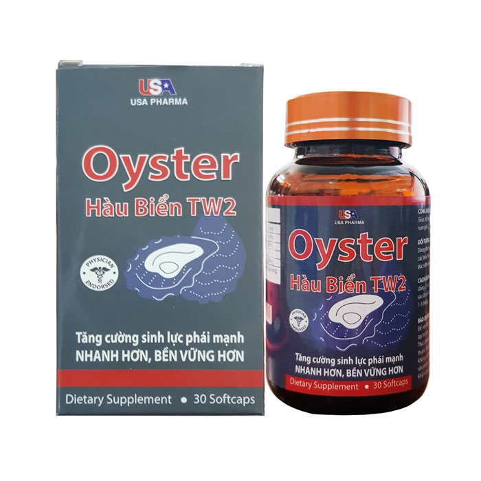 Tpbvsk tinh chất Hàu biển Oyster TW2 USA Pharma, Hộp 30 viên