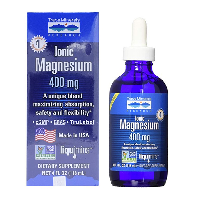 TraceMinerals Ionic Magnesium 400mg, Chai 118 ml