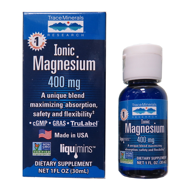 TraceMinerals Ionic Magnesium 400mg, Chai 30 ml