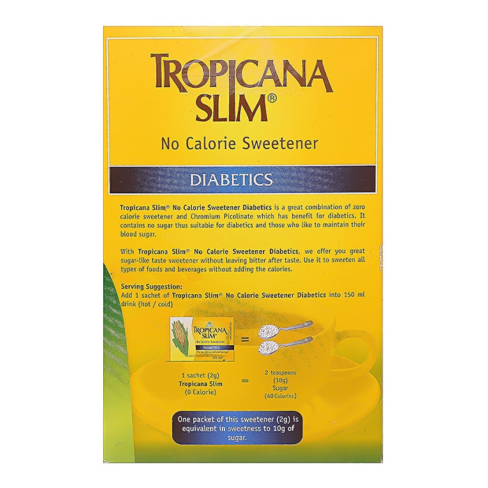 Tropicana Slim Diabetics 100g (50 gói x 2g) - Đường ăn kiêng
