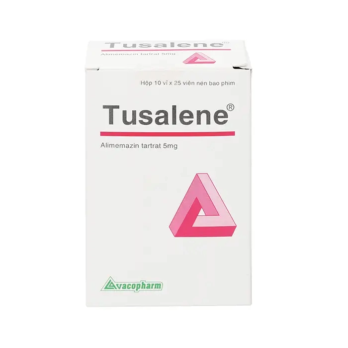 Tusalene 5mg Vacopharm 10 vỉ x 25 viên - Thuốc trị ho, viêm mũi dị ứng