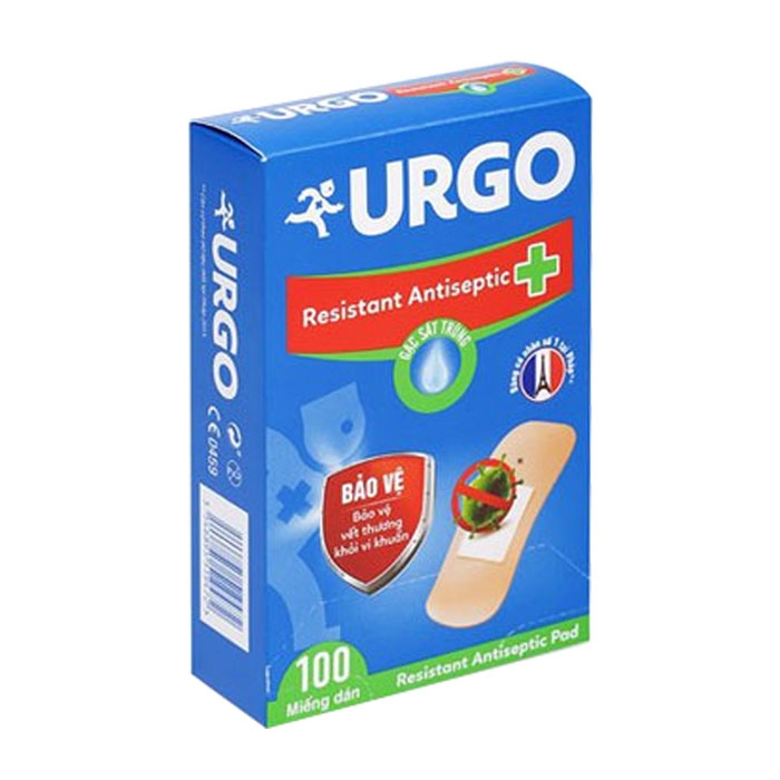 Urgo Resistant Antiseptic Pad 100 miếng – Băng cá nhân