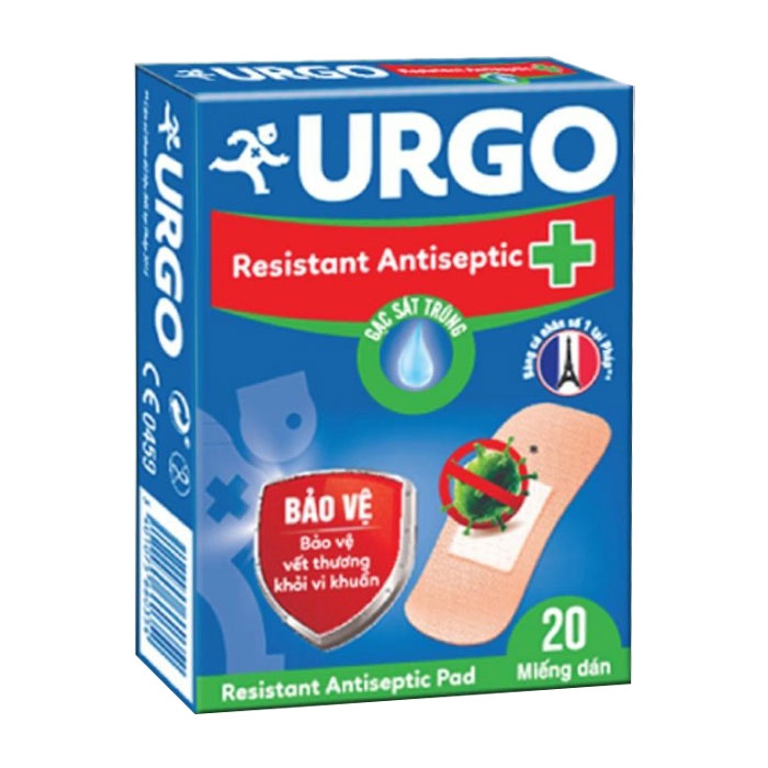 Urgo Resistant Antiseptic Pad 20 miếng – Băng cá nhân