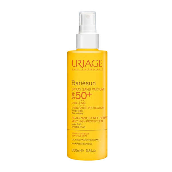 Uriage Bariesun Spray Sans Parfum SPF 50+ - Xịt chống nắng toàn thân