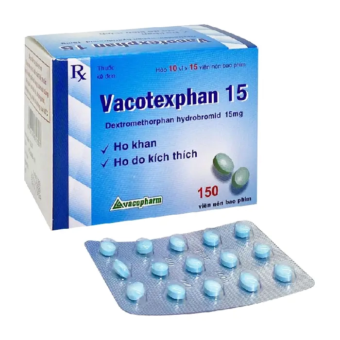 Vacotexphan 15 Vacopharm 10 vỉ x 15 viên - Thuốc trị ho