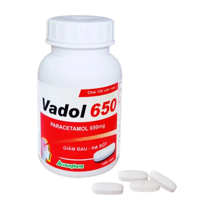 Vadol 650mg Vacopharm 100 viên – Thuốc giảm đau hạ sốt