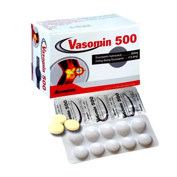 Vasomin 500 Vacopharm 10 vỉ x 10 viên - Thuốc giảm triệu chứng thoái hoá khớp