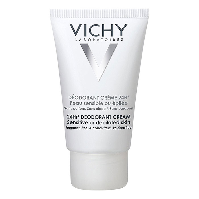 Kem khử mùi và giúp dưỡng da mềm mịn cho da nhạy cảm Vichy 24hr Cream Deodorant Sensitive Or Depilated Skin 40ml