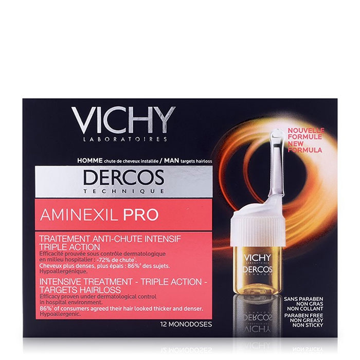 Tinh chất ngăn ngừa và giảm rụng tóc cho nam Vichy Dercos Aminexil Pro for Men 12x6ml