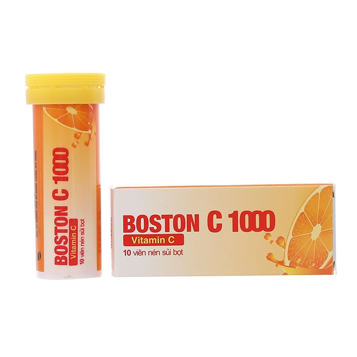 Vitamin C 1000mg Boston, Hộp 10 viên sủi