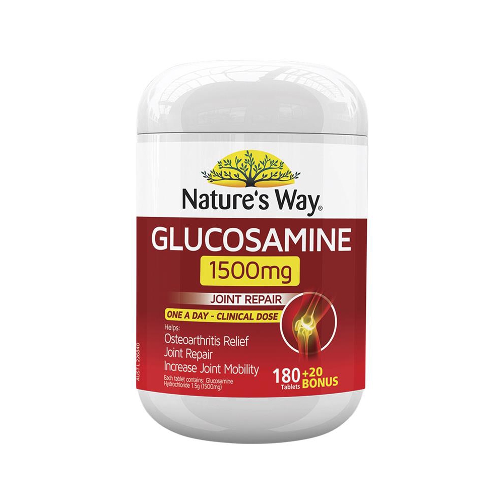 Viên Uống Bổ Khớp Nature’s Way Glucosamine 1500mg | Chai 200 viên