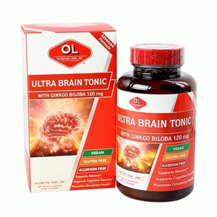 Viên uống bổ não Olympian Labs Ultra Brain Tonic Chai 60 viên