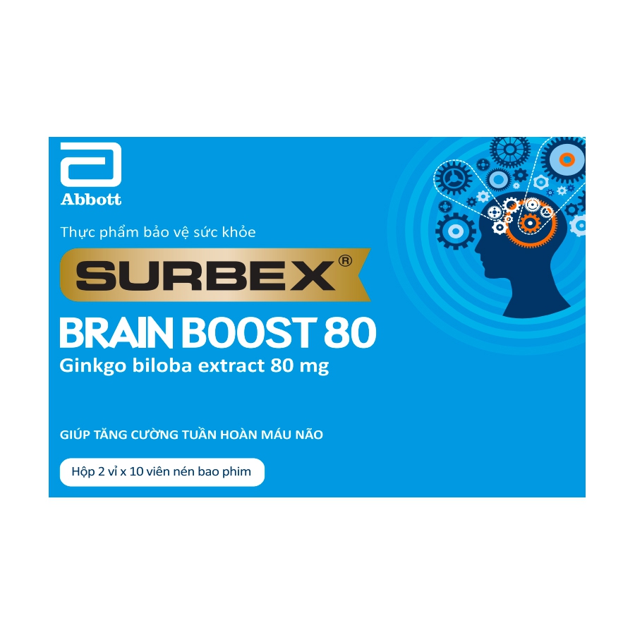 Surbex Brain Boost  80mg Abbott, Hộp 20 viên