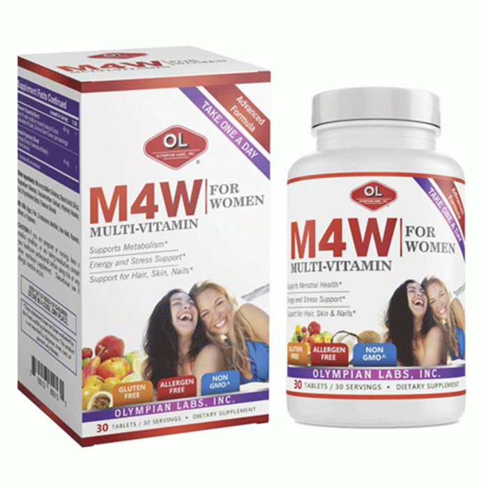 Viên uống bổ sung Multivitamin cho nữ Olympian Labs M4W Multi - Vitamin For Women, Lọ 30 viên