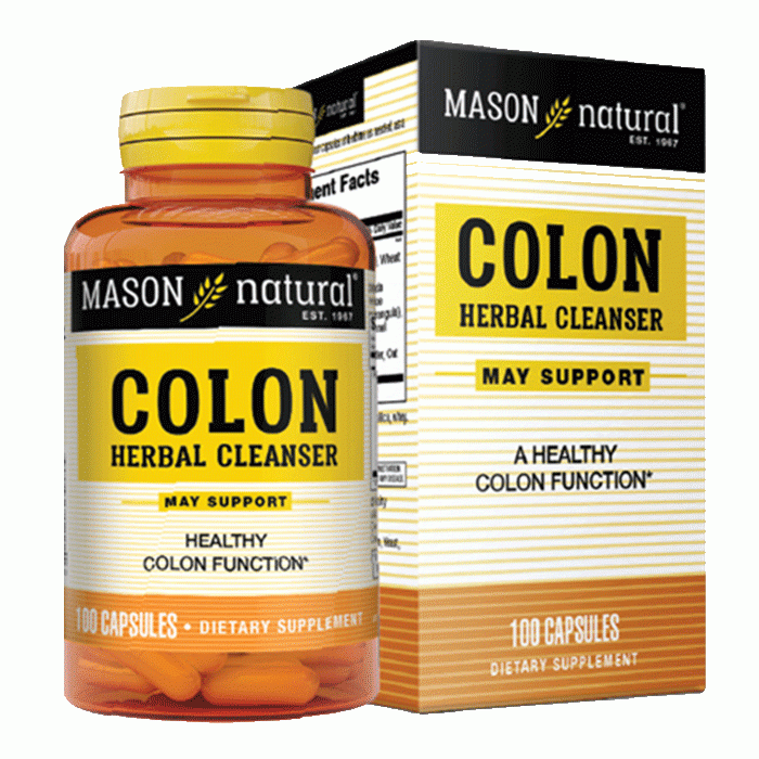 Mason Natural Colon Herbal Cleanser, Chai 100 viên