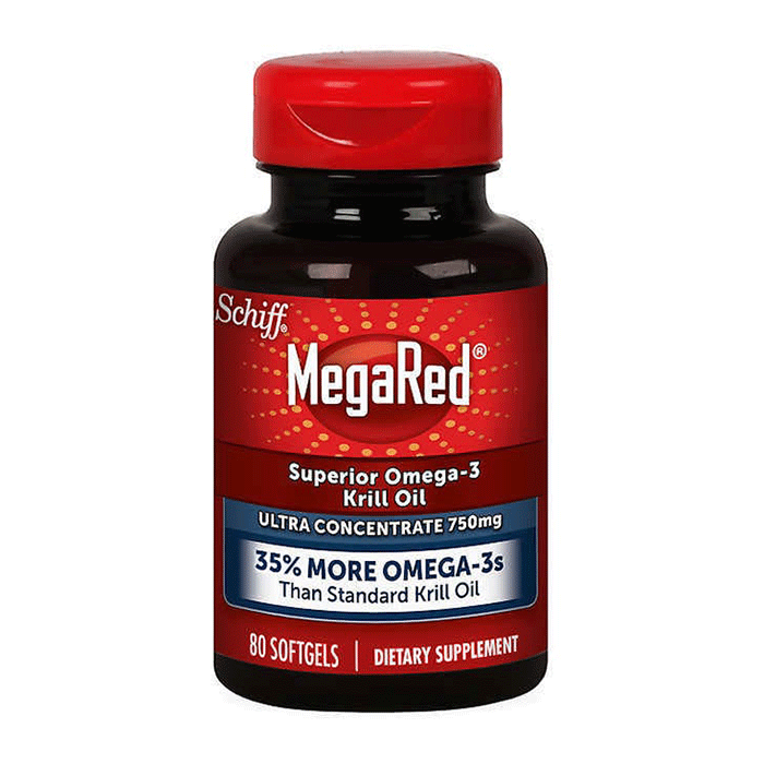 Viên Uống Dầu Nhuyễn Thể Schiff MegaRed Superior Omega 3 Krill Oil, Chai 80 viên