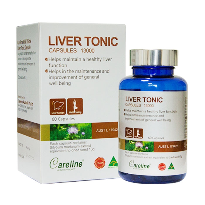 Viên uống giải độc gan Careline Liver Tonic, Chai 60 viên