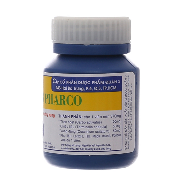 Viên uống giảm rối loạn tiêu hóa Carbo Q3 Pharco