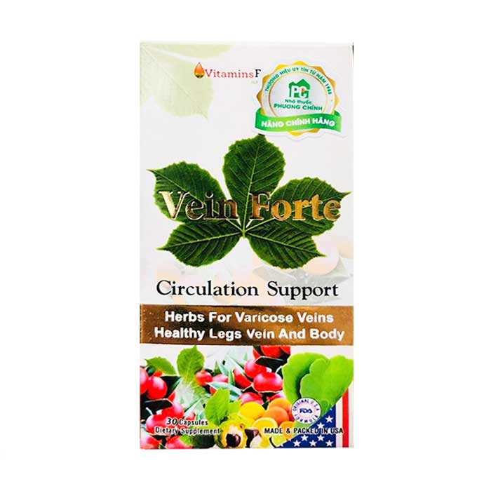Viên uống ngăn ngừa suy giãn tĩnh mạch Vitamins For Life Vein Forte