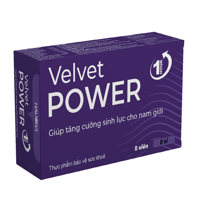 Viên uống tăng cường sinh lý nam Velvet Power 1h, 2x4 Viên