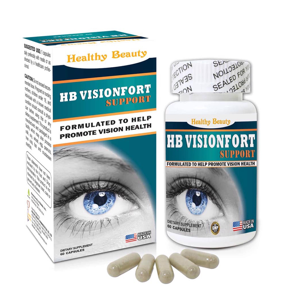 Viên uống tăng cường thị lực HB Visionfort Support, Hộp 60 viên
