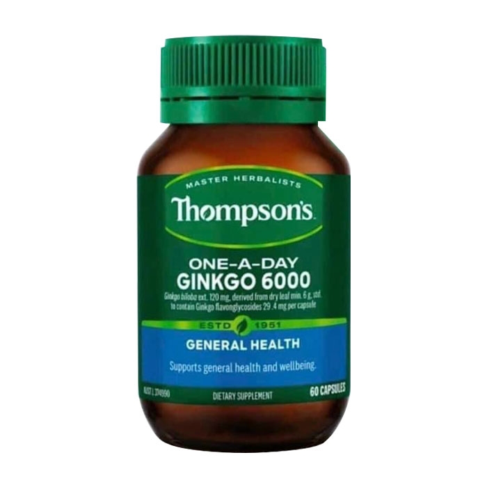 Thompsons One-A-Day Ginkgo 6000 giúp tăng cường tuần hoàn não