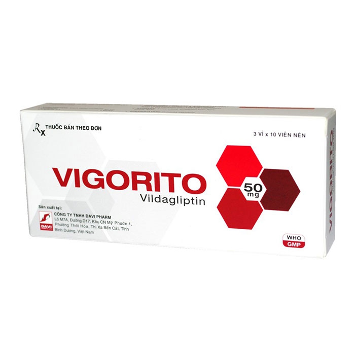 Thuốc Davipharm Vigorito 50mg, Hộp 30 viên