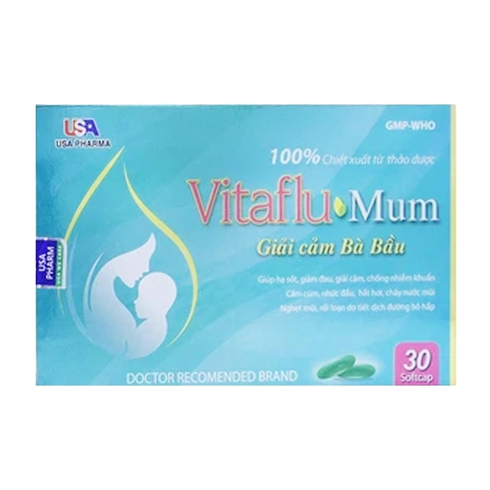 Vitaflu Mum USA Pharma 3 vỉ x 10 viên - Giải cảm cho bà bầu