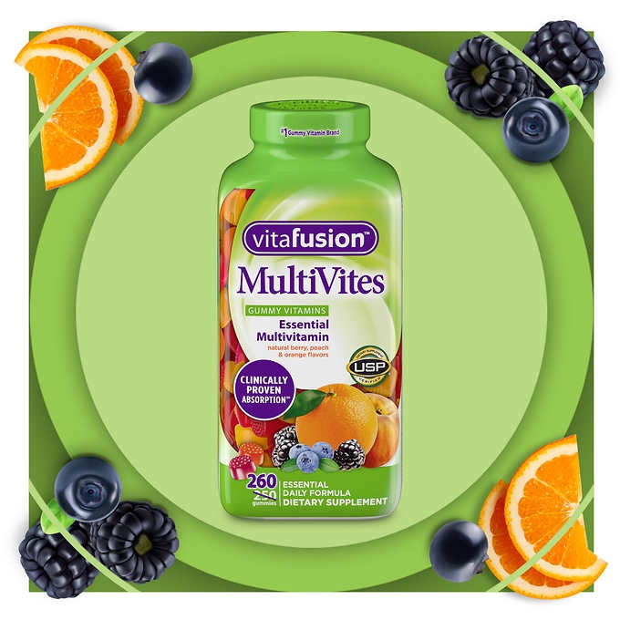 Kẹo dẻo Vitafusion MultiVites Gummy Vitamins, Chai 260 viên