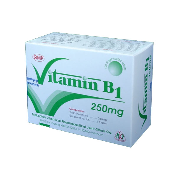 Vitamin B1 250mg  MKP,  Hộp 100 viên