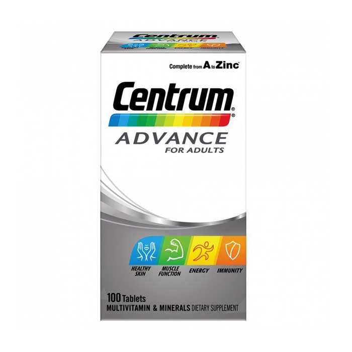 Vitamin dành cho người dưới 50 tuổi Centrum Advance For Adults, Hộp 100 viên