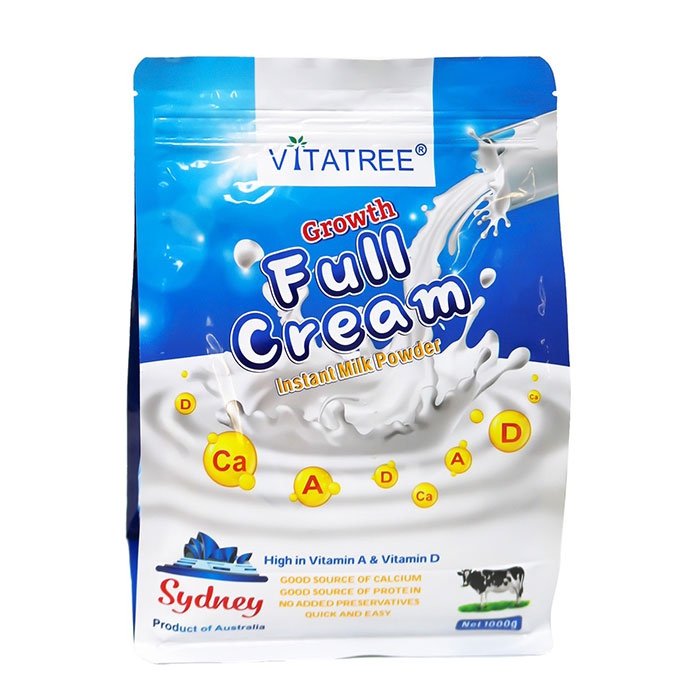 Vitatree Growth Full Cream Instant Milk Powder 1000g - Sữa bột nguyên kem