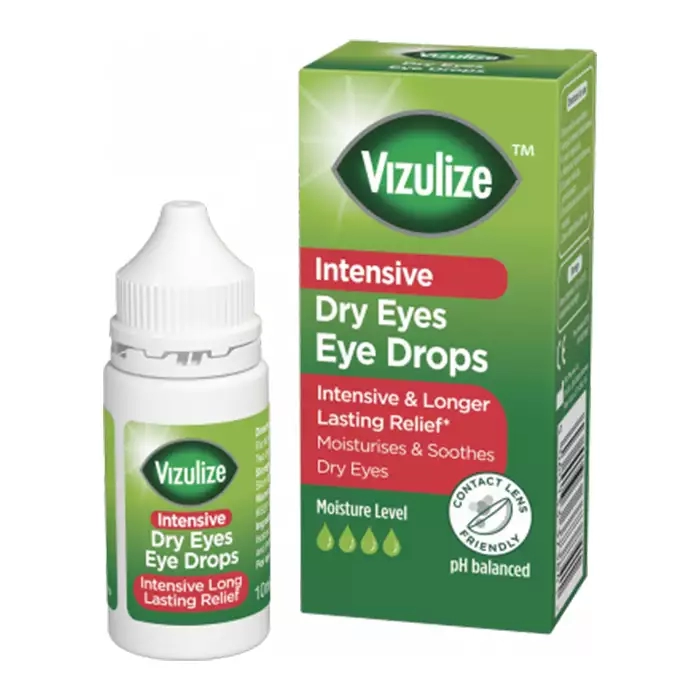 Vizulize Intensive Dry Eyes Eye Drops 10ml 0,3% - làm dịu và giảm khô mắt