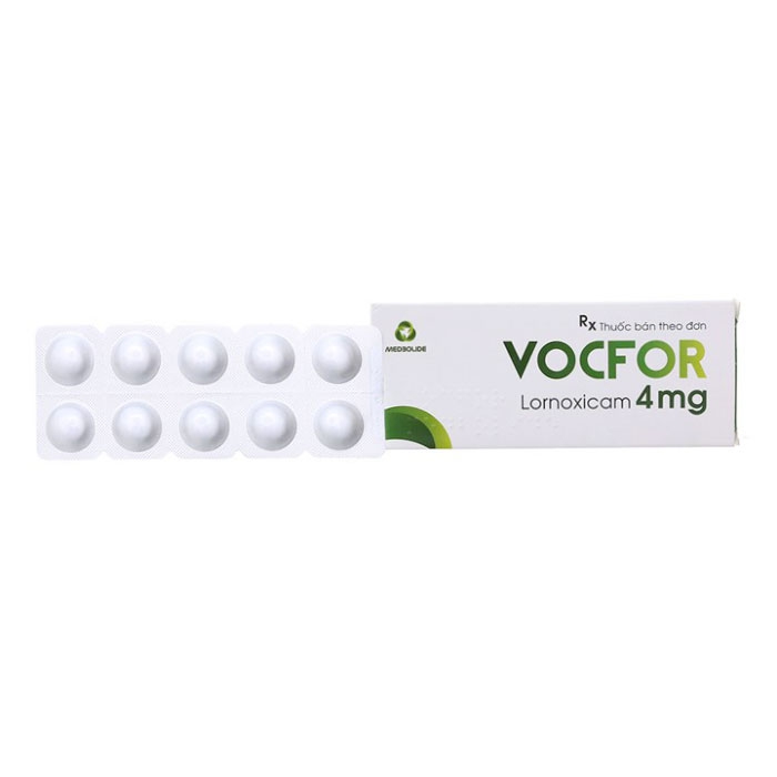 Thuốc kháng viêm Vocfor Lornoxicam 4mg, Hộp 30 viên