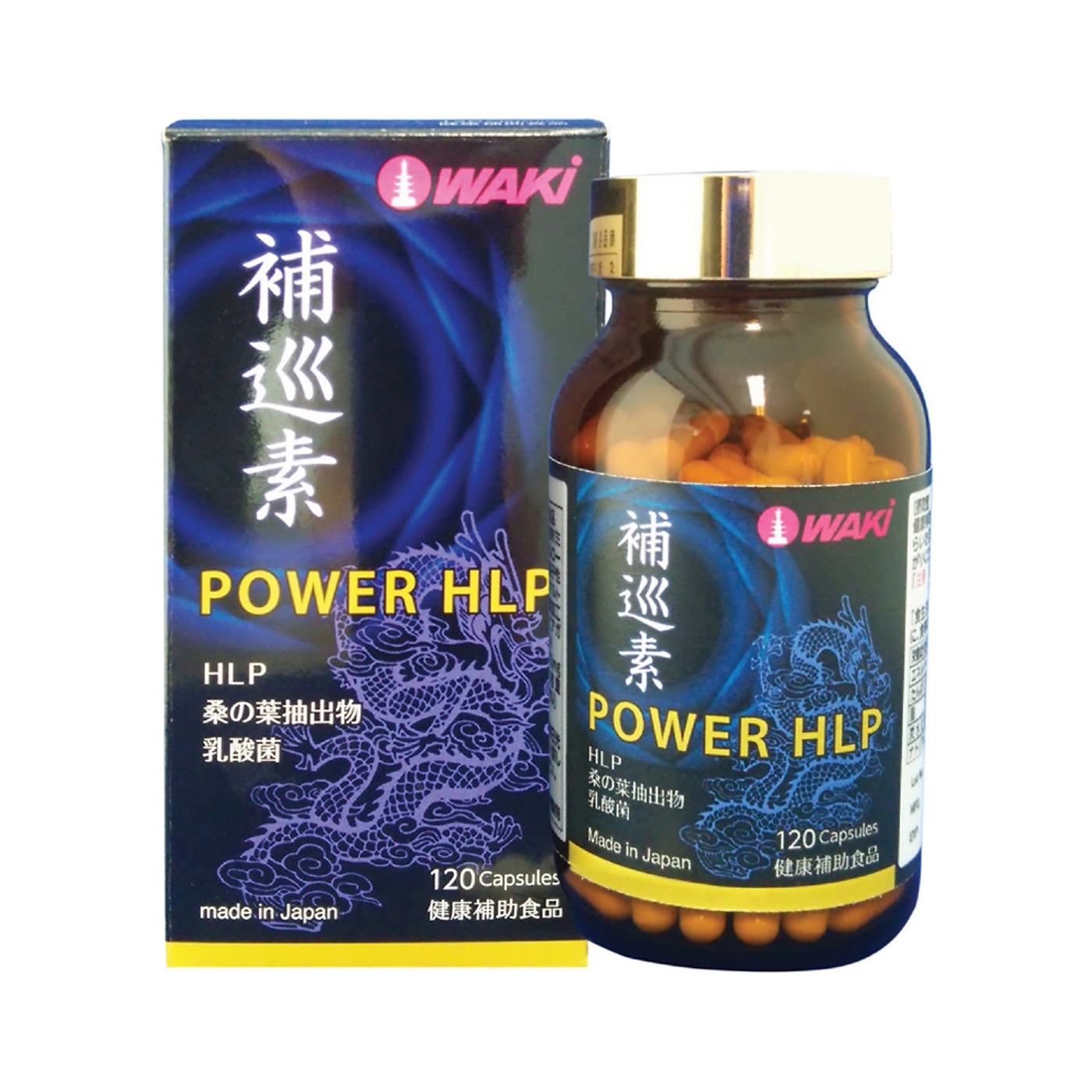 Waki Power HLP hỗ trợ hồi phục đột quỵ Nhật Bản, Chai 120 viên