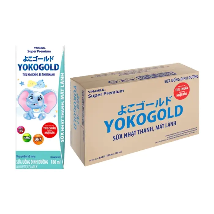 Yoko Gold Vinamilk 48 hộp x 110ml - Tiêu hoá khoẻ, bé tinh nhanh