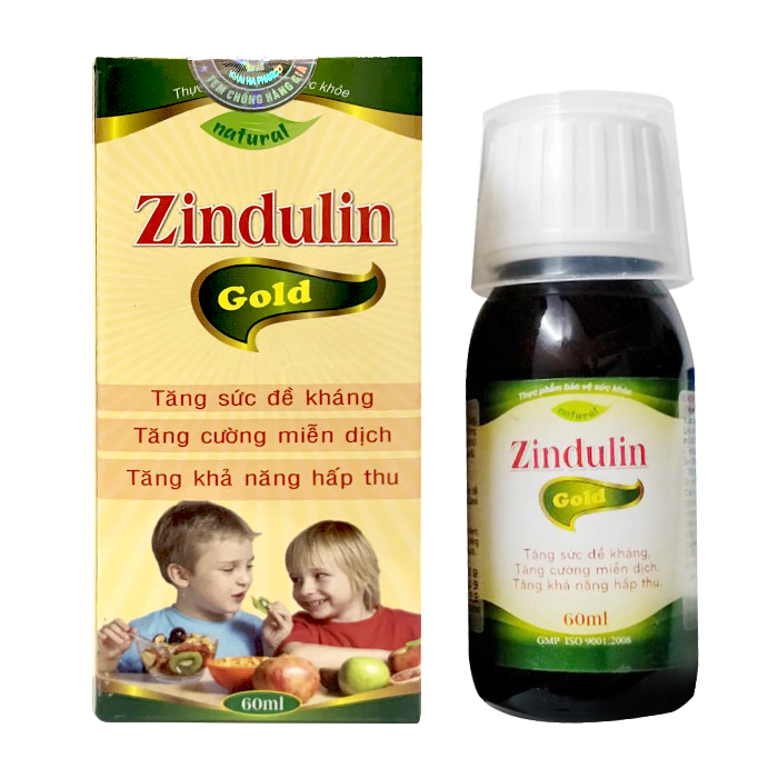 Zindulin Gold 60ml - Siro tăng cường miễn dịch, kích thích ăn ngon