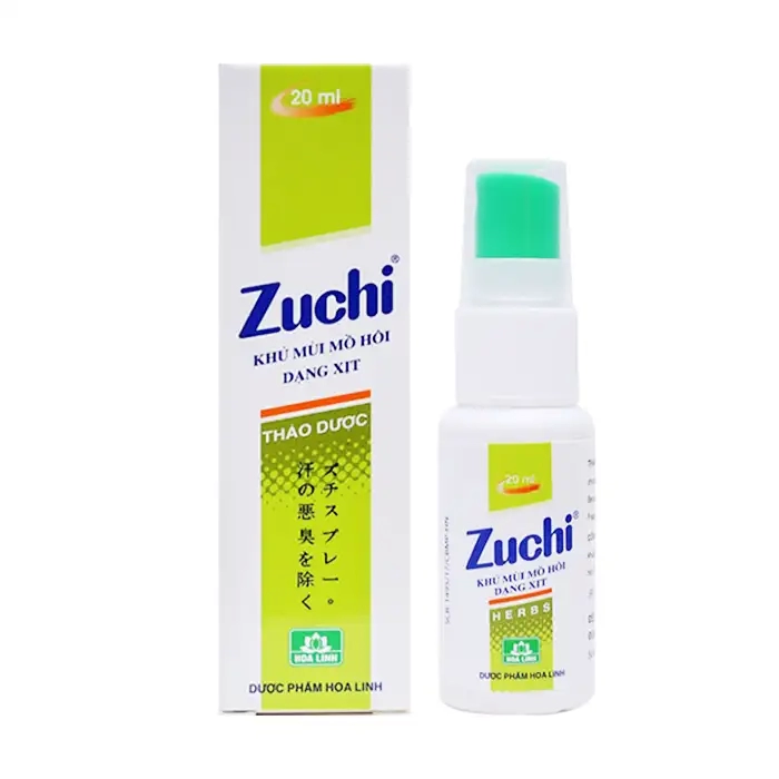 Zuchi Hoa Linh 20ml - Xịt khử mùi mồ hôi (Thảo dược)